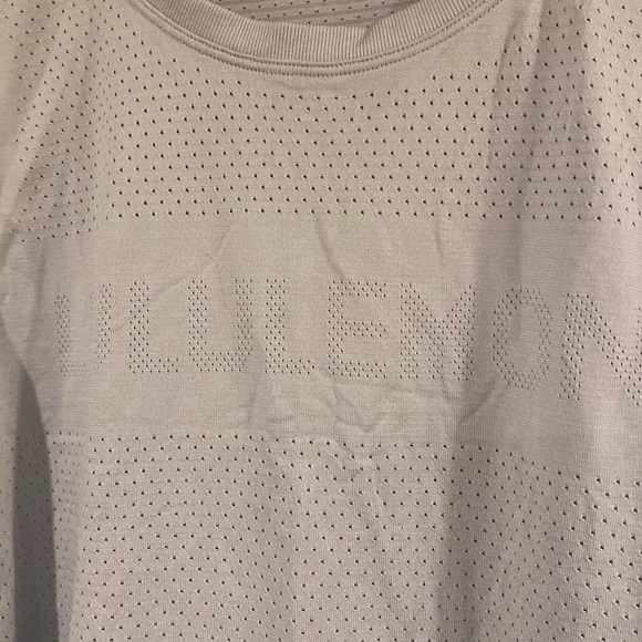 Lululemon breeze by muscle crop tank top silver lilac size 10 - Picture 3 of 4